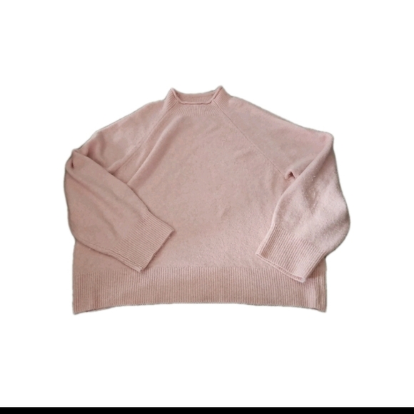 J. Crew Womens Baby Pink Merino Wool Blend Rollneck Sweater Supersoft yarn XXL - Picture 7 of 12